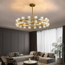 Brass and crystal chandelier for luxury decor