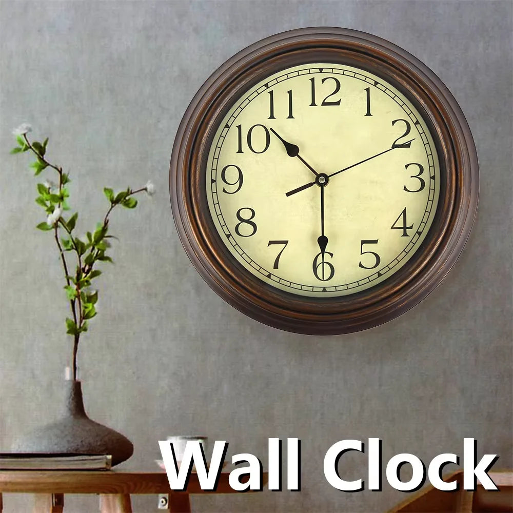 retro silent wall clock for stylish home decor