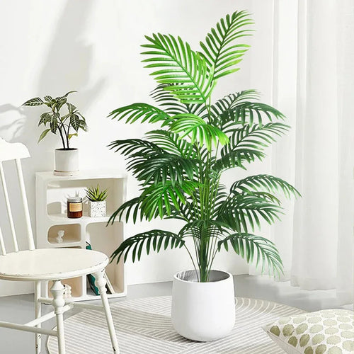 Tropical artificial plants palm tree and monstera for indoor and outdoor decor - vue 2 sur 8