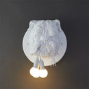 Decorative resin wall light with Nordic dog head design