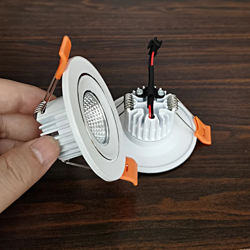 Mini recessed led spotlight indoor compact integrated downlight with driver - vue 5 sur 8