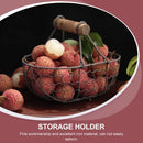 Metal basket for eggs, fruit and vegetables