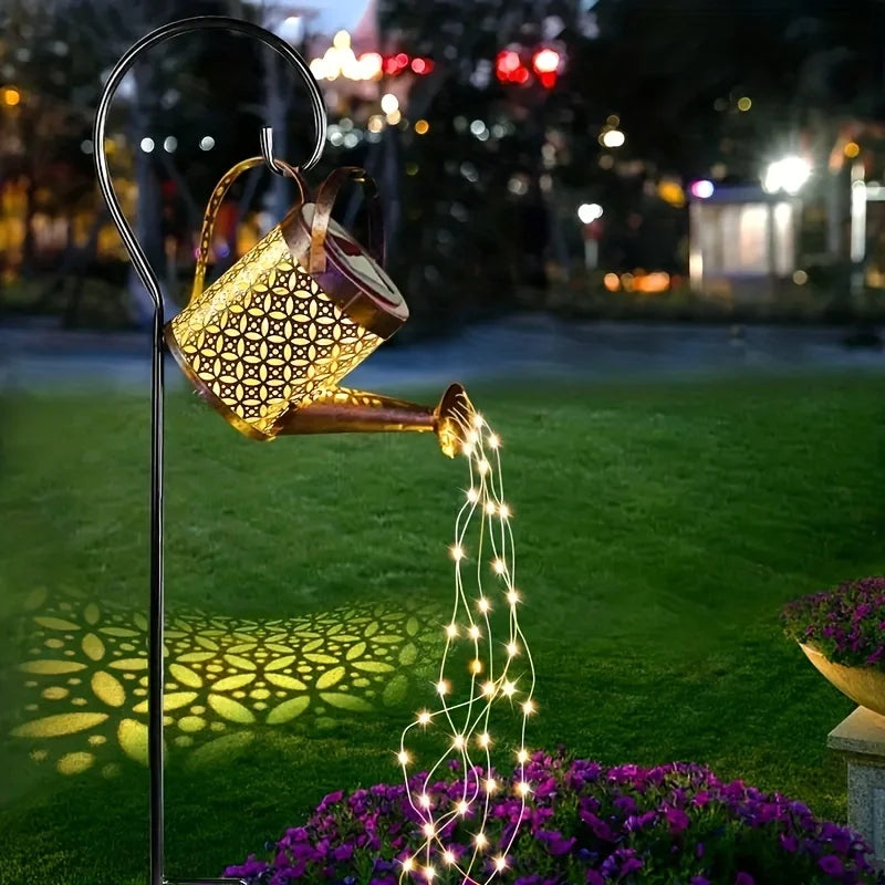 Metal solar lantern for outdoor garden decoration