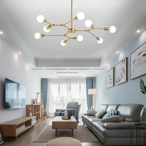 Modern tree-shaped chandelier for interior decoration - vue 6 sur 14