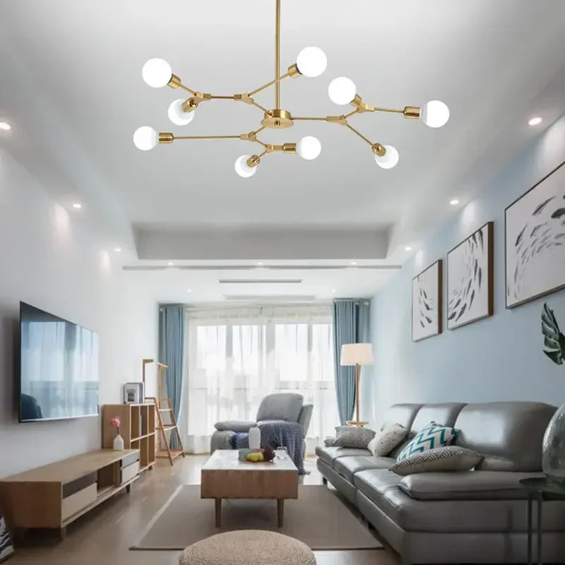 Modern tree-shaped chandelier for interior decoration - vue 5 sur 14
