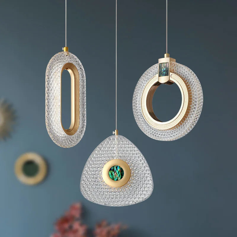 Modern geometric crystal chandelier for interior decoration - vue 4 sur 10