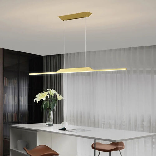 Nordic linear pendant light for kitchen island or bar lighting - vue 4 sur 12