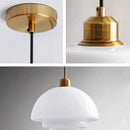 Modern Nordic style milk glass decorative pendant light