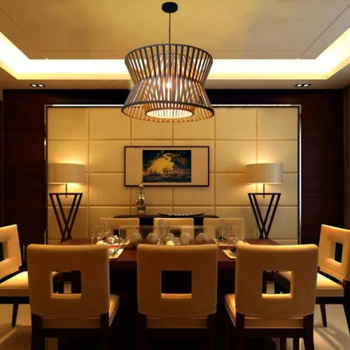 Solid wood chandelier nordic style for indoor lighting - vue 6 sur 7
