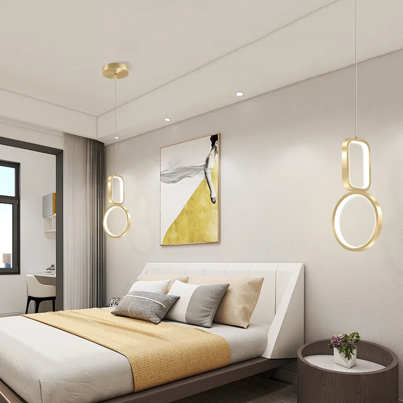 Modern LED pendant light for decorative indoor lighting - vue 5 sur 10