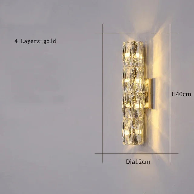 Modern crystal wall light for elegant interior decor - vue 10 sur 14
