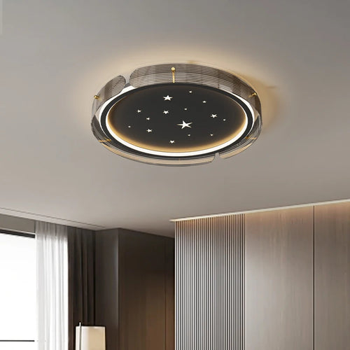 Minimalist led ceiling light with starry sky and premium design - vue 4 sur 7