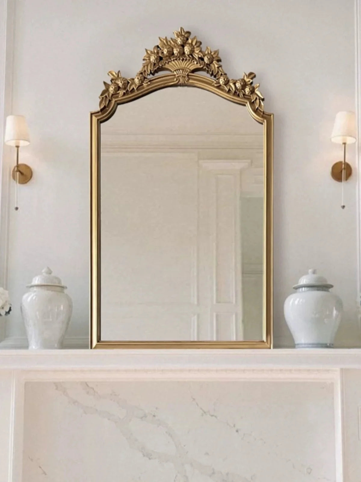 European retro mirror decorative creative design luxury large HD - vue 4 sur 6