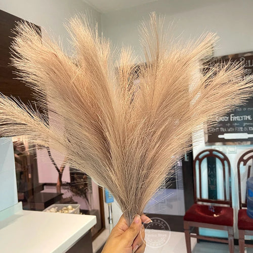 Set of artificial pampas grass bouquets for indoor decoration - vue 5 sur 15