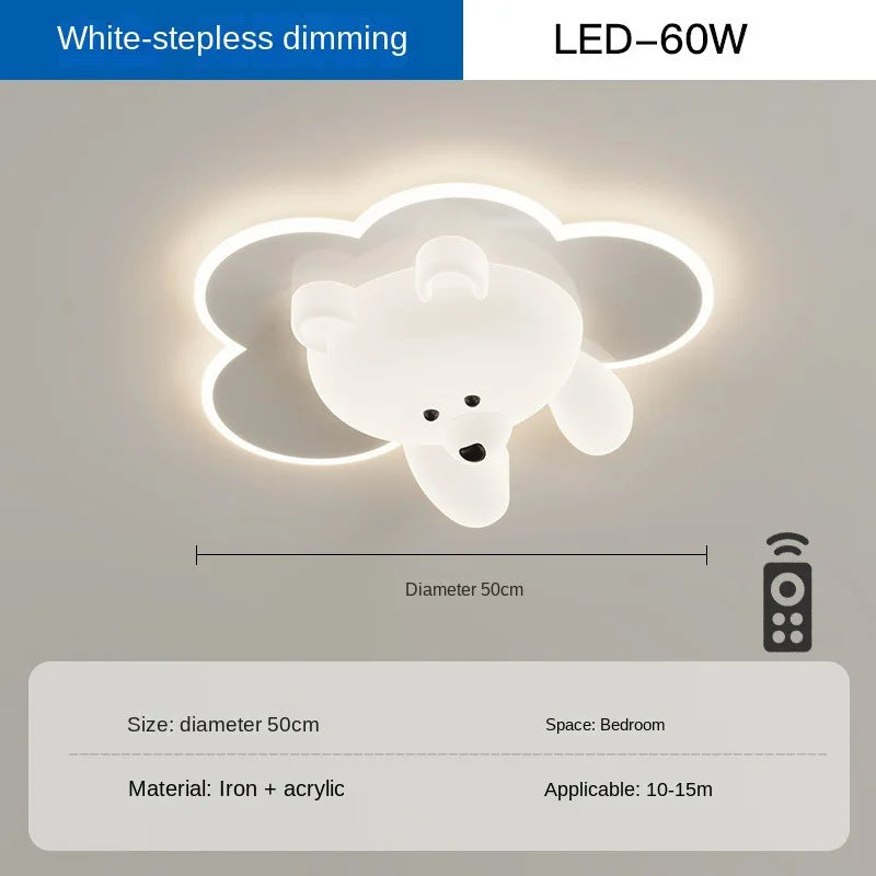 Cute bear LED ceiling light for children's room