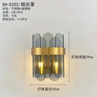Nordic postmodern decorative glass LED wall light