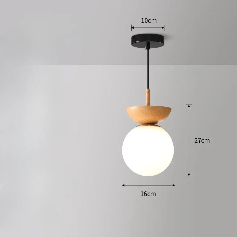 Japanese style LED ceiling light with nordic design, ideal decorative lighting - vue 10 sur 10