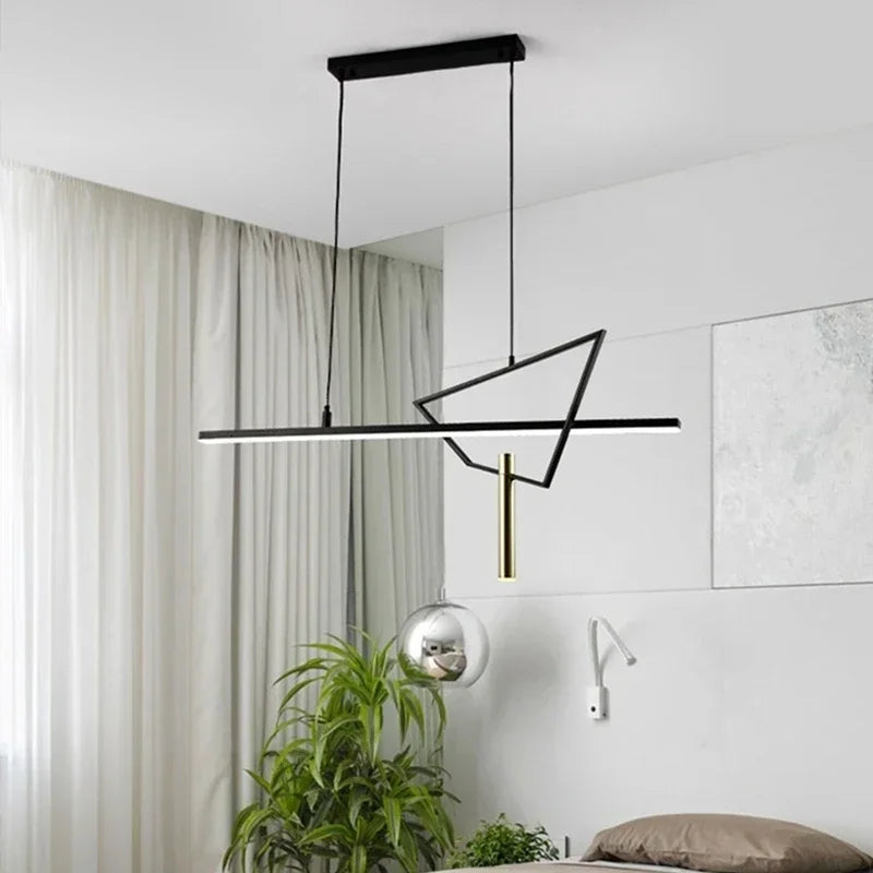 Geometric LED pendant light for a modern and elegant interior