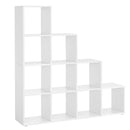 VASAGLE 10-Cube Bookcase, Bookshelf with Open Compartments, Storage Organizer for Decorations, Photos, Plants