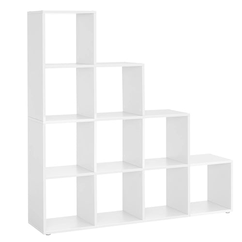 VASAGLE 10-Cube Bookcase, Bookshelf with Open Compartments, Storage Organizer for Decorations, Photos, Plants - vue 7 sur 8