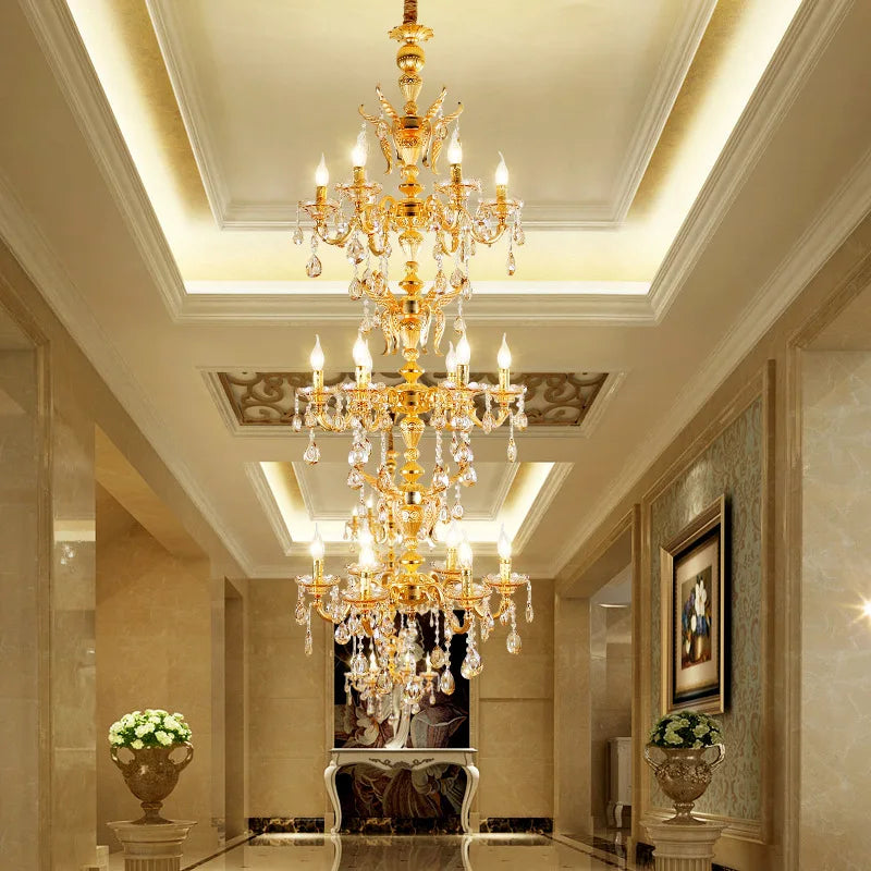 Gold-plated chandelier modern zinc alloy pendant light
