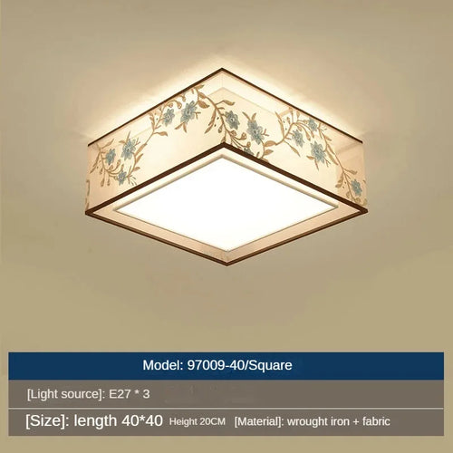 Modern Chinese style pendant light for a simple atmosphere - vue 14 sur 19