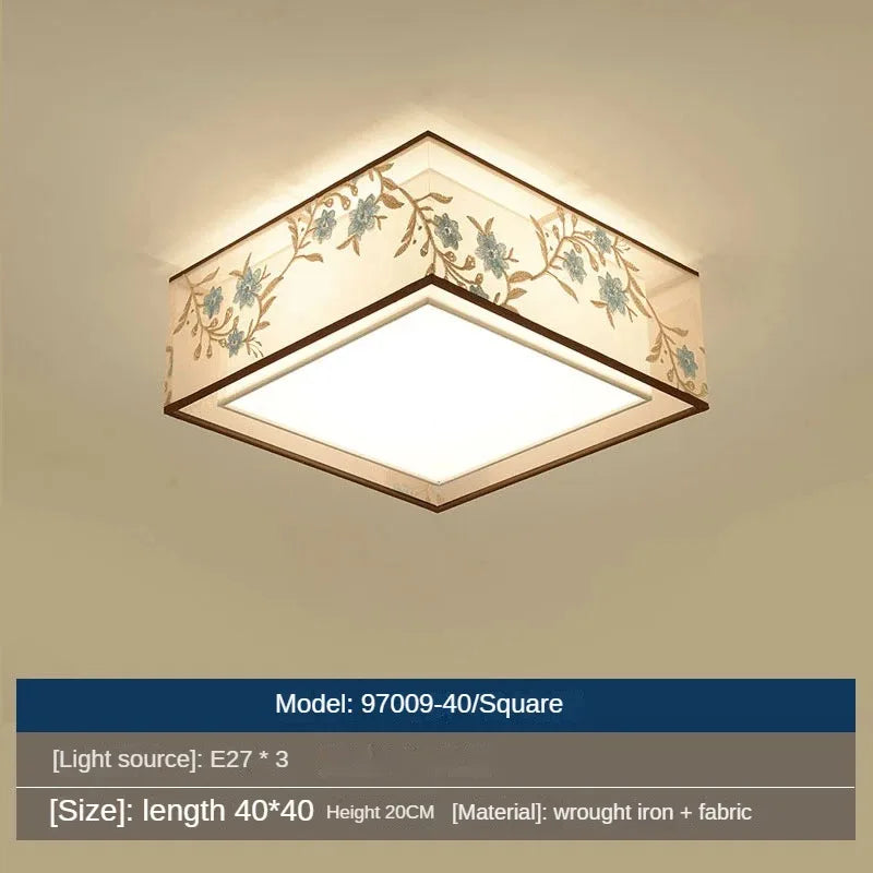 Modern Chinese style pendant light for a simple atmosphere - vue 13 sur 19