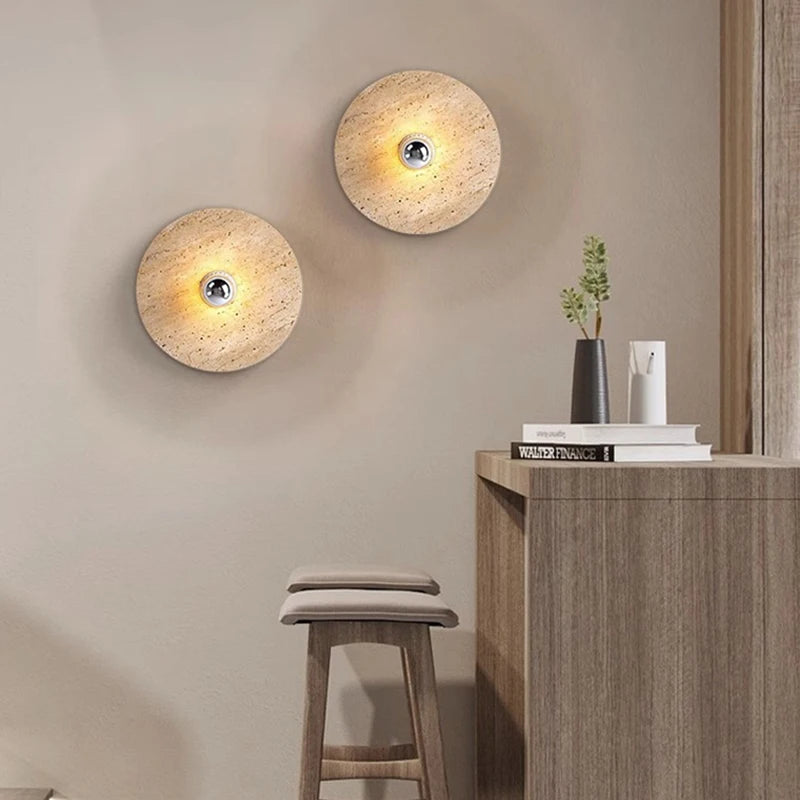 Modern natural stone wall light for versatile spaces