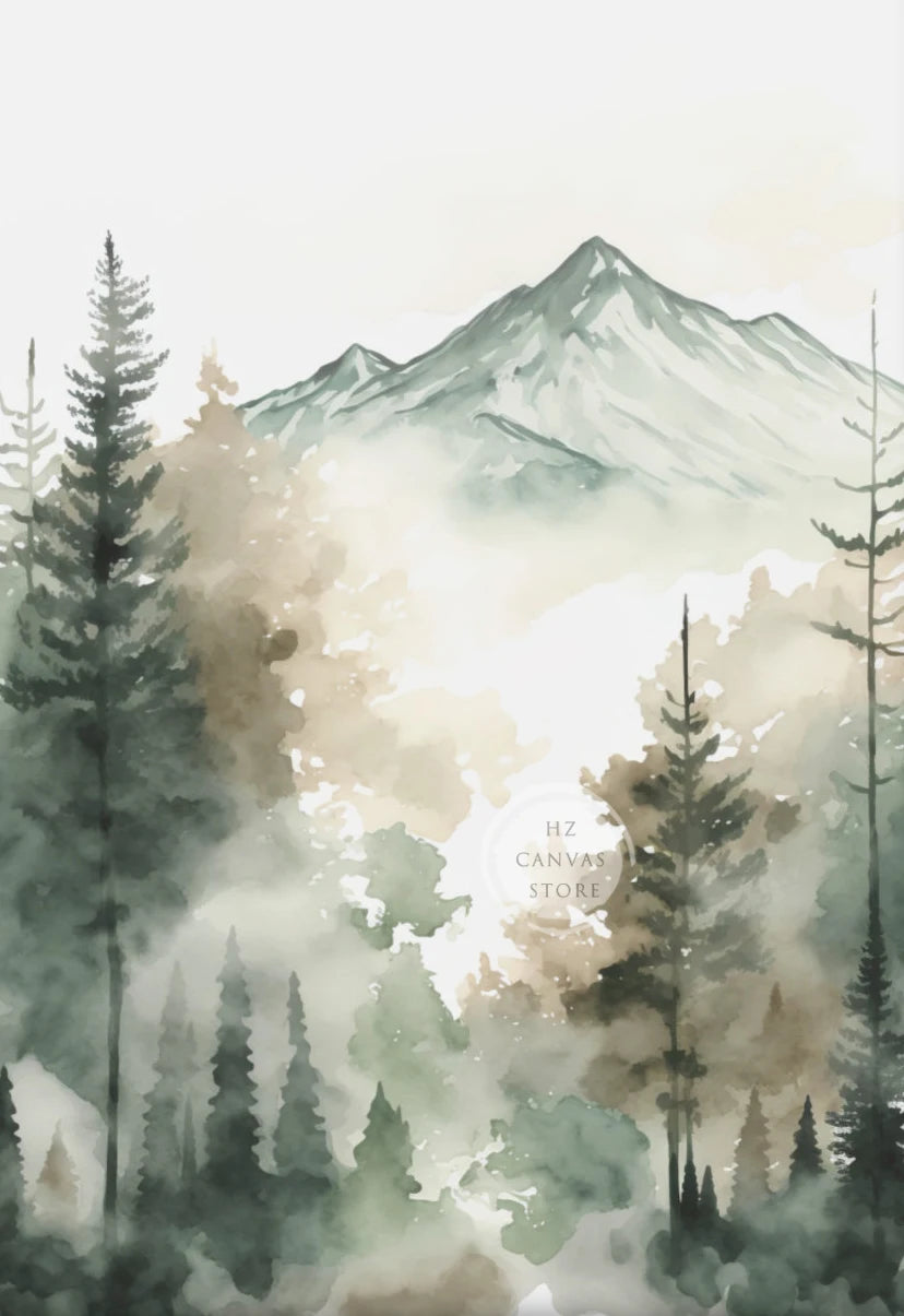 Forest landscape art posters for wall decoration