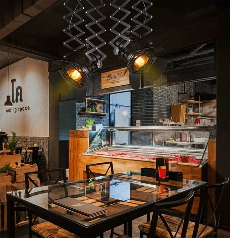 Vintage industrial style pendant light for café and restaurant - vue 6 sur 6