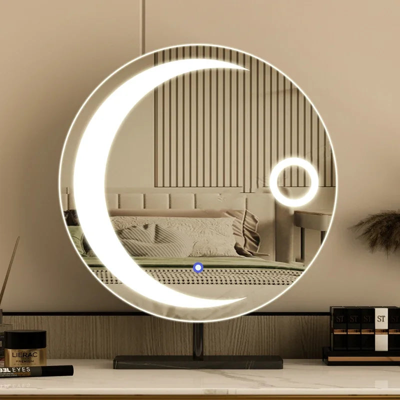 Modern star LED mirror for girls and luxury cosmetics