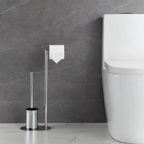 Stainless steel toilet brush with removable holder - vue 6 sur 6