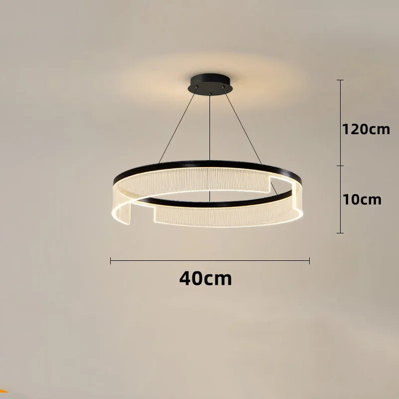 Modern round LED ceiling light in metal and acrylic for indoors
