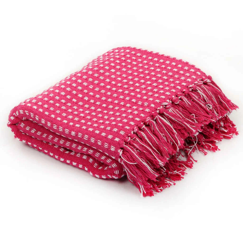 Plaid coton chevrons doux confortable pour salon chambre - vue 8 sur 17