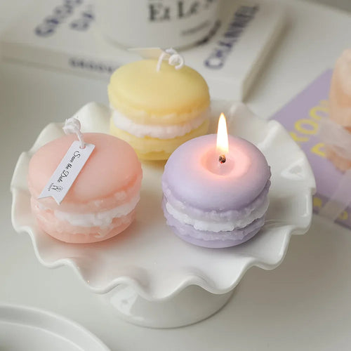 mini macaron scented candle for home decor and souvenirs - vue 2 sur 13