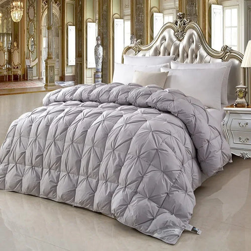 100% white goose down comforter, high-quality five-star hotel twisted flower comforter, pure cotton winter thick comforter - vue 7 sur 11