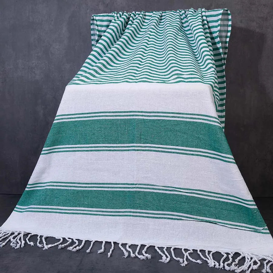 Turkish cotton beach towel with halloween design and fringes