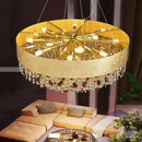 Modern crystal LED chandelier with dimmer