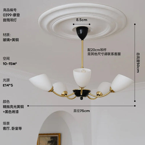 Modern nordic LED chandelier for elegant interiors - vue 8 sur 11