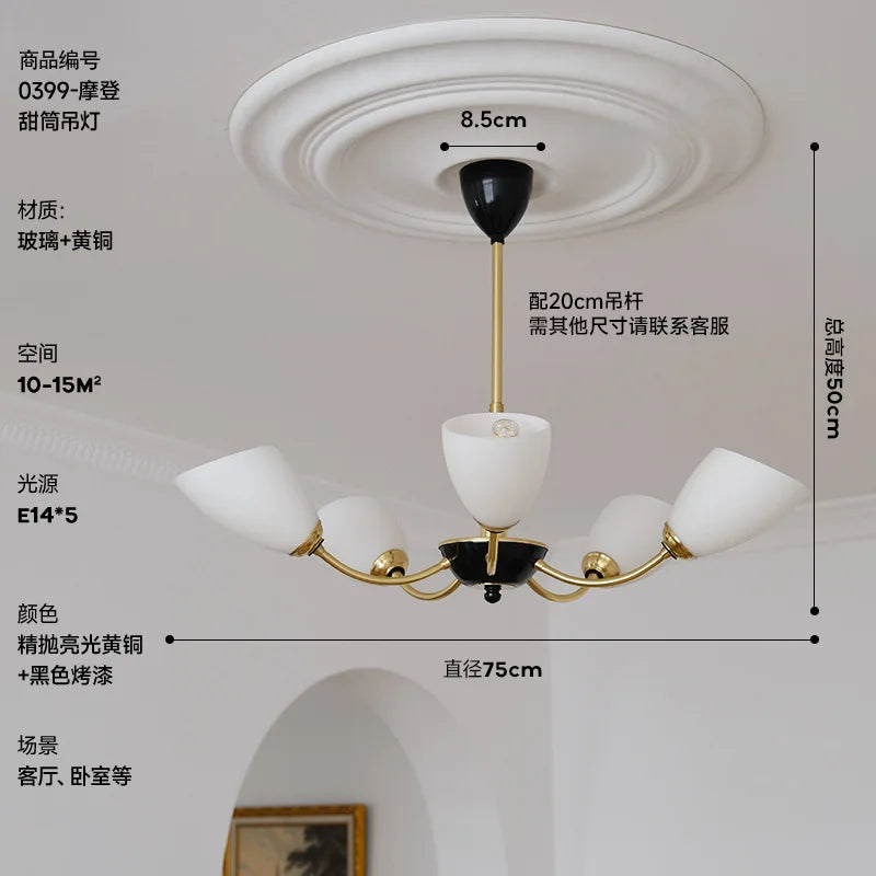 Modern nordic LED chandelier for elegant interiors - vue 8 sur 11