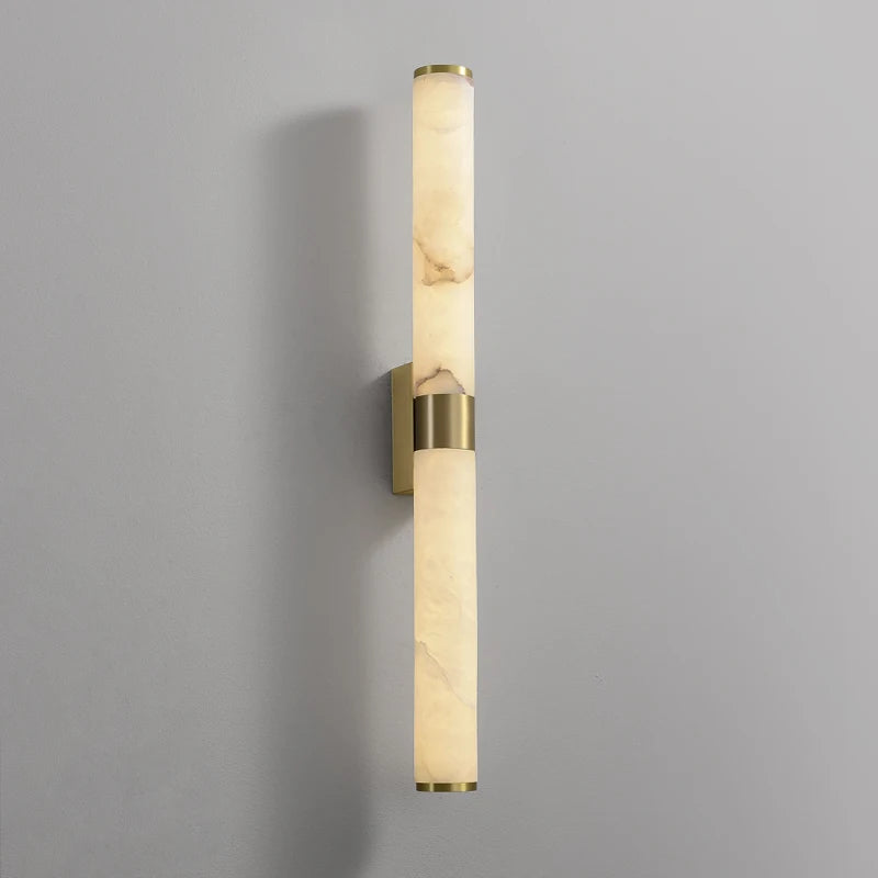 Marble and copper wall light for decorative indoor lighting