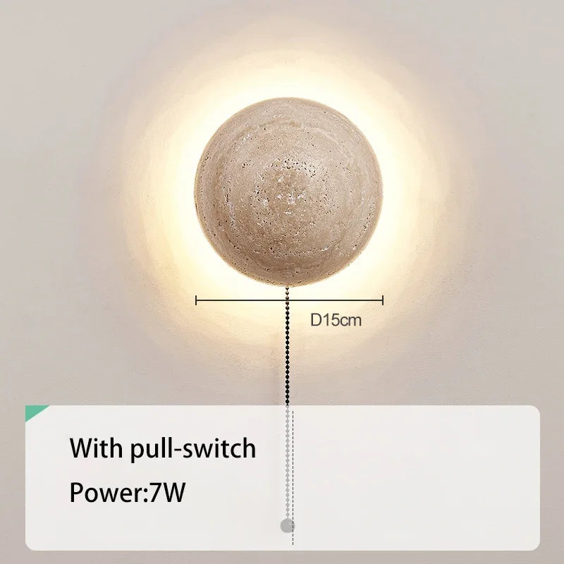 Stone LED wall light for Nordic ambient lighting