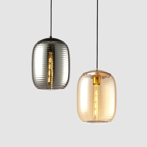 Tinted glass pendant light for modern interior decor