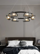 Creative glass and iron pendant light for interior decor