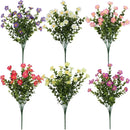 Set of 3 artificial silk eucalyptus bouquets for indoor decoration