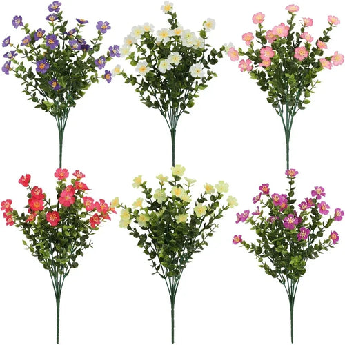 Set of 3 artificial silk eucalyptus bouquets for indoor decoration - vue 11 sur 24
