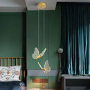 Nordic transparent butterfly LED chandelier