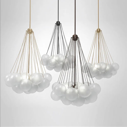 Nordic glass pendant light for luxury interior decor - vue 4 sur 10