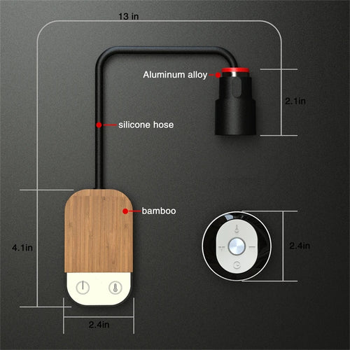 Modern nordic rechargeable LED bedside lamp with adjustable remote control - vue 3 sur 8
