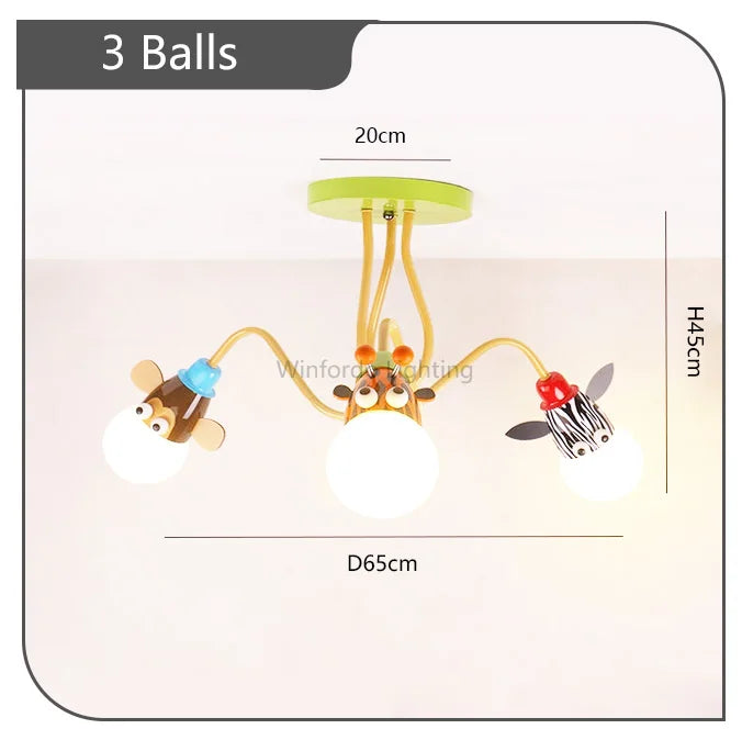 Modern balloon-shaped pendant light for children - vue 11 sur 12